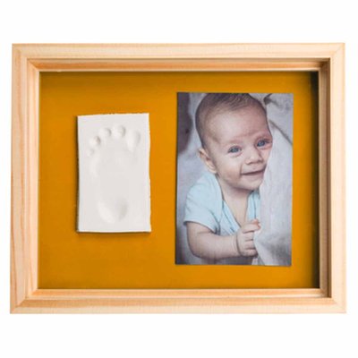 Набор для создания отпечатка ручки и ножки малыша Baby Art Настенная деревянная рамка (3601092030) 3601092030 фото