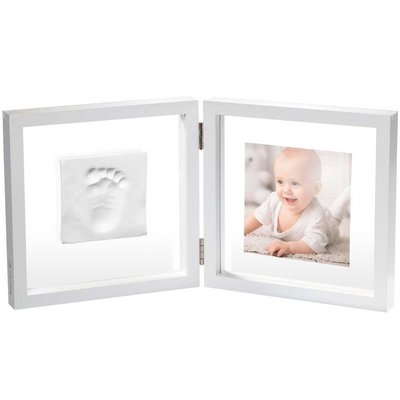 Набор для создания отпечатка ручки и ножки малыша Baby Art Двойная рамка Прозрачная с отпечатком (3601095800) 3601095800 фото