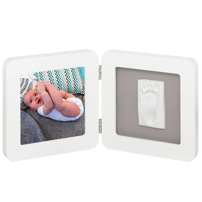 Набор для создания отпечатка ручки и ножки малыша Baby Art Двойная рамка Белая (3601097100) 3601097100 фото