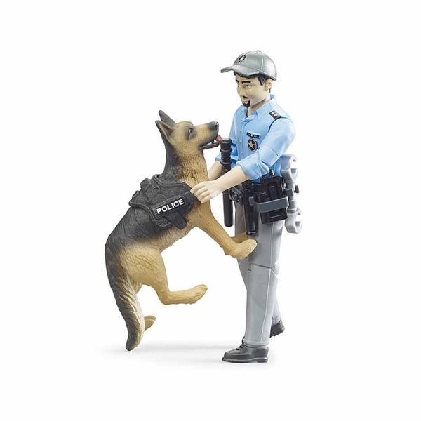 Игрушка Bruder фигурка полицейского с собакой (62150) 62150 фото
