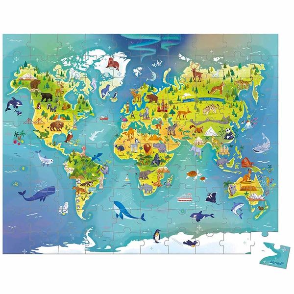 Пазл Janod Карта мира 100 эл. (J02607) J02607 фото