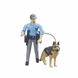 Игрушка Bruder фигурка полицейского с собакой (62150) 62150 фото 1