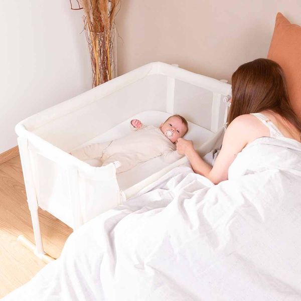 Дитяче ліжко Childhome 2 в 1 Evolux Bedside Crib, біле (EVOBSCNW) EVOBSCNW фото