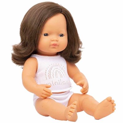 Кукла-пупс Miniland анатомическая, 38см, девочка-шатенка (31180) 31180 фото