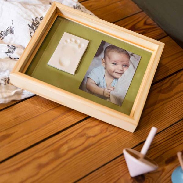 Набор для создания отпечатка ручки и ножки малыша Baby Art Настенная деревянная рамка (3601092030) 3601092030 фото
