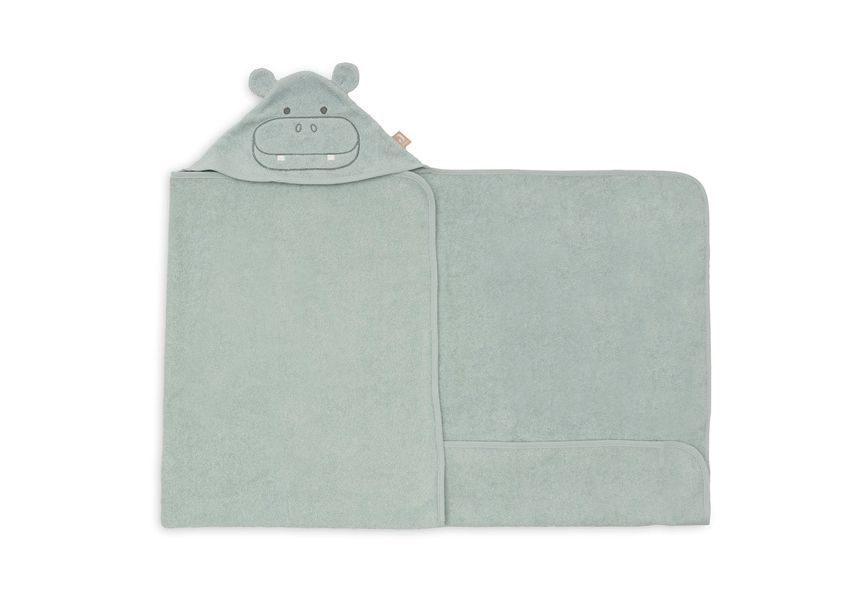 Махровий рушник з капюшоном Jollein 70&times;130 см, Hippo Happy (534-098-68235) 534-098-68235 фото