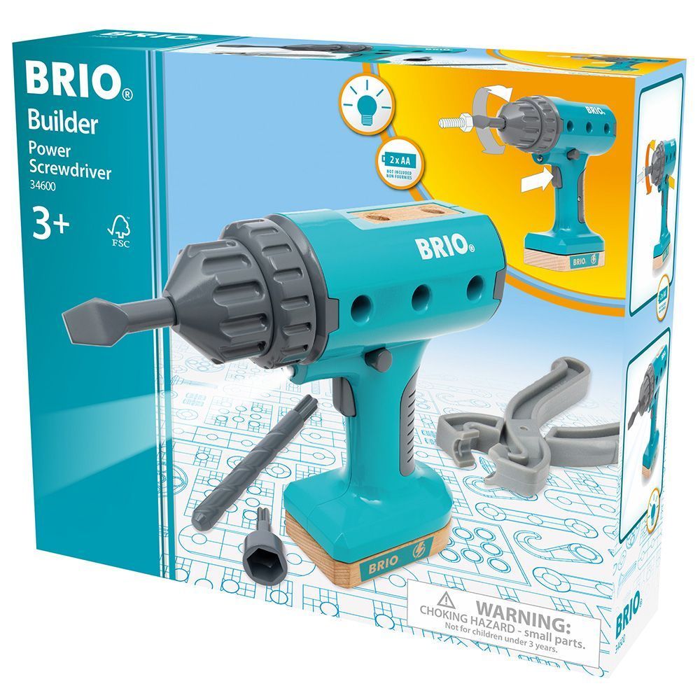 Детский шуруповерт на батарейках BRIO Builder (34600) 34600 фото