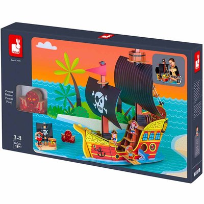 Ігровий набір Janod Корабель піратів 3D (J08579) J08579 фото