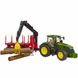 Іграшка Bruder трактор John Deere 7R 350 з причепом, краном та колодами (03154) 03154 фото 1