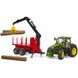 Іграшка Bruder трактор John Deere 7R 350 з причепом, краном та колодами (03154) 03154 фото 3