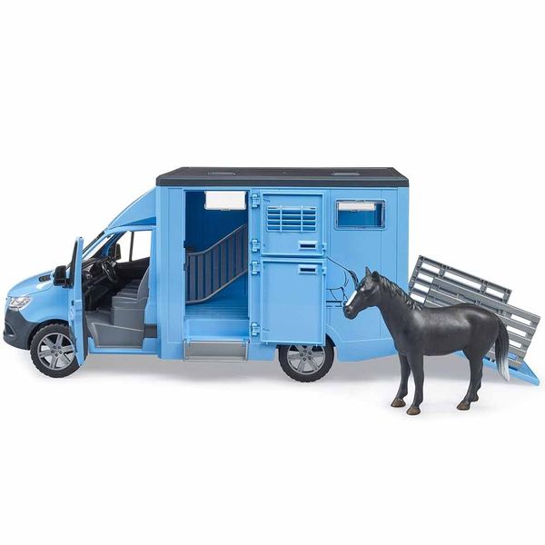 Машинка Bruder для перевезення тварин Mercedes Sprinter з фігуркою коня (02674) 02674 фото