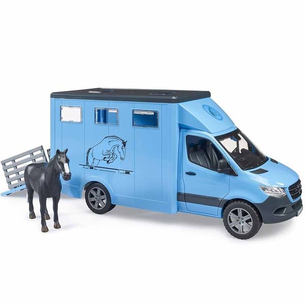 Машинка Bruder для перевезення тварин Mercedes Sprinter з фігуркою коня (02674) 02674 фото
