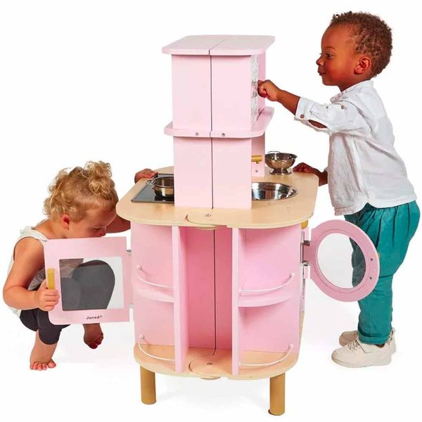 Ігровий набір Janod Кухня рожева двостороння (J06616) J06616 фото