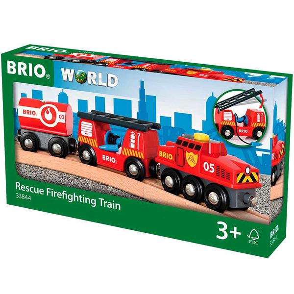 Спасательный пожарный поезд для железной дороги BRIO (33844) 33844 фото