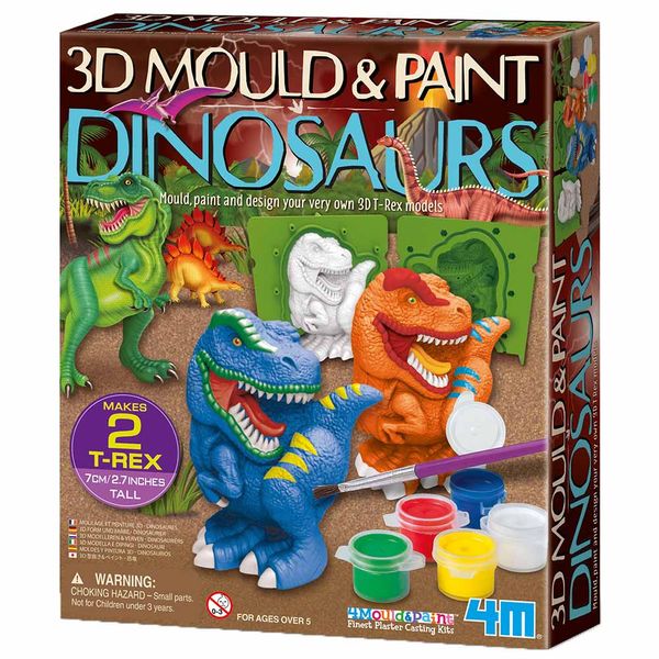 Набор для создания 3D-фигурок из гипса 4M Динозавры (00-04777) 00-04777 фото