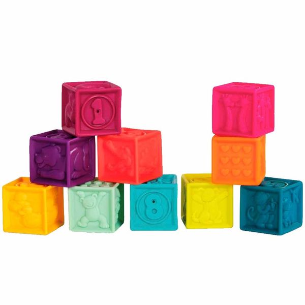 Развивающие силиконовые кубики Battat ПОСЧИТАЙ-КА! (мягкие цвета) (BX1481Z) BX1481Z фото