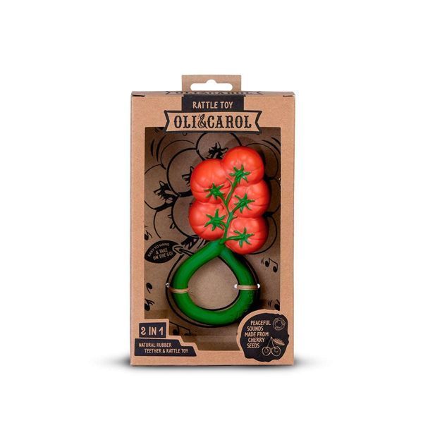 Брязкальце Oli & Carol Tomato Rattle Toy помідор (L-RATTLE-TOMATO) L-RATTLE-TOMATO фото