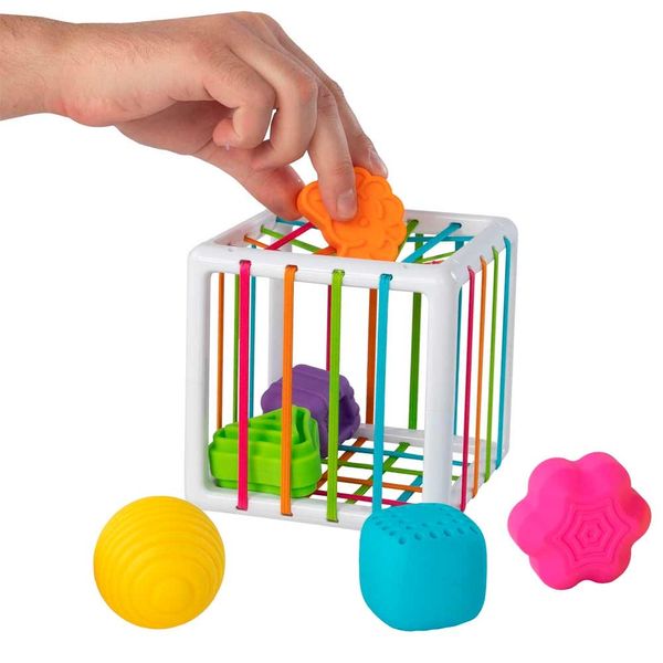 Куб-сортер со стенками-шнурочками Fat Brain Toys InnyBin (F251ML) F251ML фото