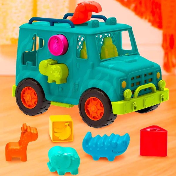 Ігровий набір-сортер Battat - Вантажівка Сафарі, колір море (BX2024Z) BX2024Z фото