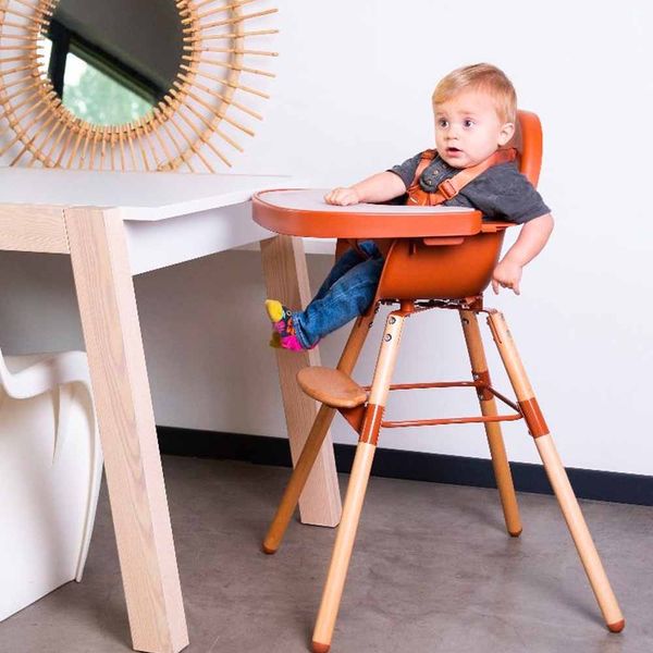 Столик к стулу для кормления Childhome Evolu с силиконовым подносом - rust (CHEVOTSRU) CHEVOTSRU фото