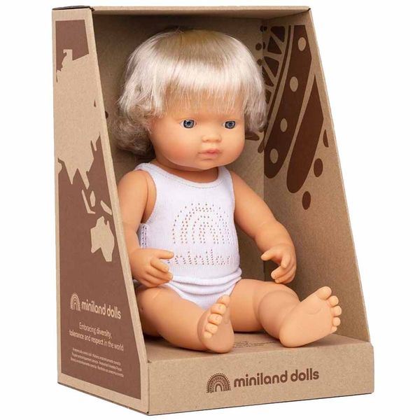 Лялька-пупс Miniland анатомічна, 38см, дівчинка-європейська (31152) 31152 фото