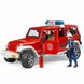 Іграшка Bruder позашляховик Jeep Wrangler зі світлом, звуком та пожежником (02528) 02528 фото 3