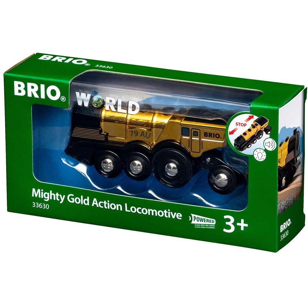 Могучий золотой локомотив для железной дороги BRIO на батарейках (33630) 33630 фото