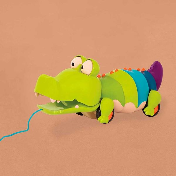 Іграшка-Каталка На Мотузці Battat Крокодил Клац-Клаус (BX1674Z) BX1674Z фото