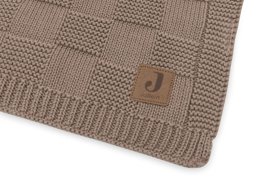 Колискова ковдра Jollein 75&times;100 см, Box Knit колір молочної кави GOTS (516-511-68125) 516-511-68125 фото
