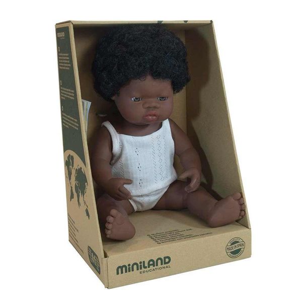 Лялька-пупс Miniland анатомічна, дівчинка-африканка, 38см (31154) 31154 фото