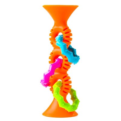 Прорізувач-брязкальце на присосках Fat Brain Toys pipSquigz Loops помаранчевий (F165ML) F165ML фото