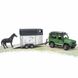 Іграшка Bruder джип Land Rover Defender з причепом для коней + конячка (02592) 02592 фото 3