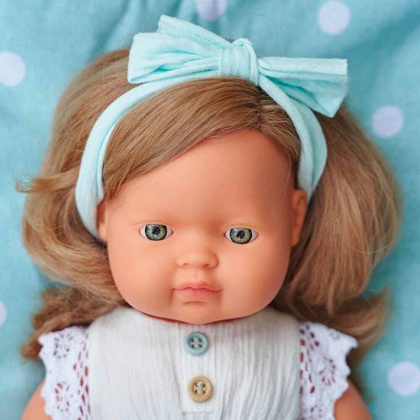 Кукла-пупс Miniland анатомическая, 38см, девочка блондинка с зелеными глазами (31260) 31260 фото