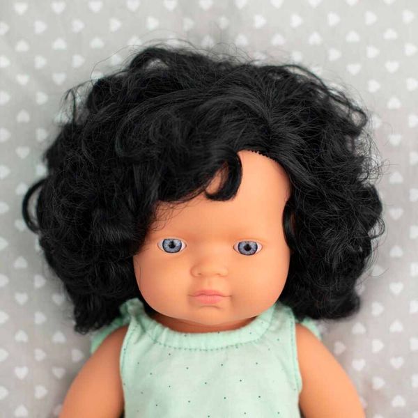 Кукла-пупс Miniland анатомическая, 38см, девочка брюнетка с голубыми глазами (31262) 31262 фото
