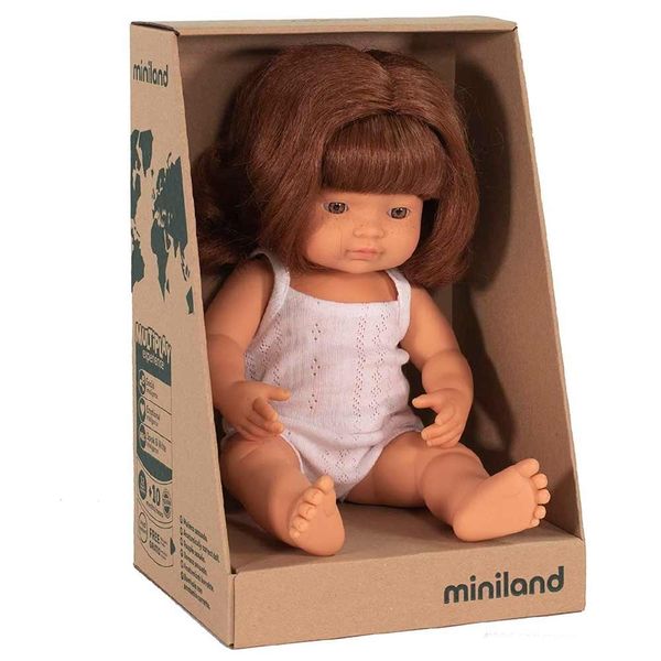 Лялька-пупс Miniland анатомічна, дівчинка руда, 38см (31150) 31150 фото