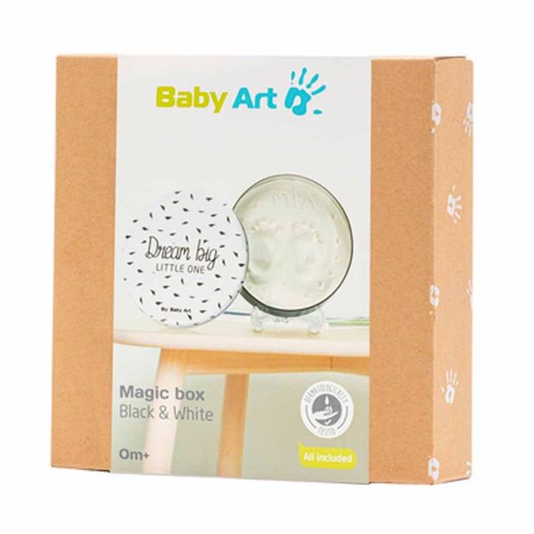 Набор для создания отпечатка ручки и ножки малыша Baby Art Бело-черная (3601091080) 3601091080 фото