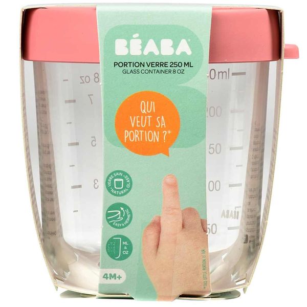 Контейнер скляний для зберігання Beaba 250 мл, рожевий (912653) 912653 фото