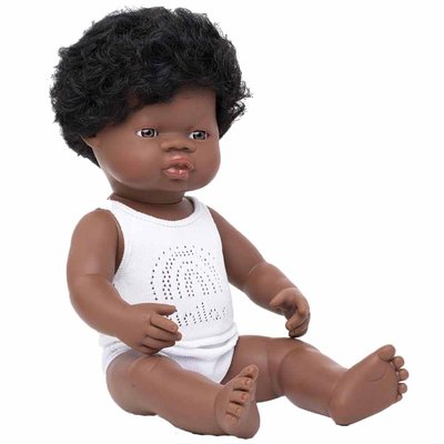 Лялька-пупс Miniland анатомічна, 38см, хлопчик-африканець (31153) 31153 фото