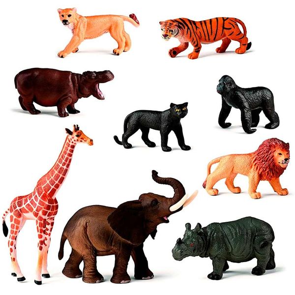 Набір фігурок тварин Miniland Wild Jungle Animals, 9 шт. (25119) 25119 фото