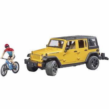 Игрушка Bruder Джип Jeep Rubicon с фигуркой велосипедиста на горном байке (02543) 02543 фото