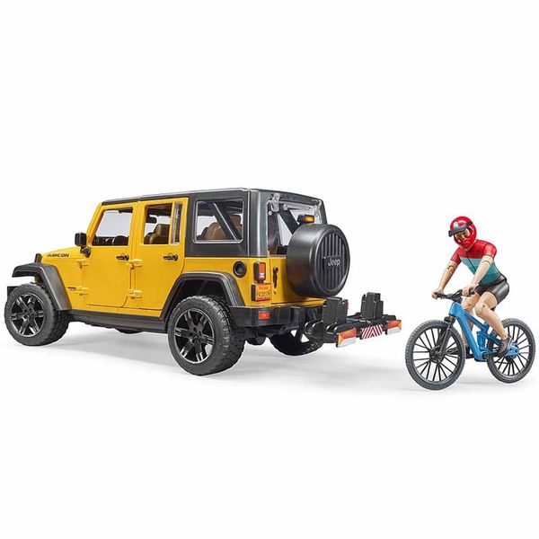 Іграшка Bruder Джип Jeep Rubicon з фігуркою велосипедиста на гірському байку (02543) 02543 фото