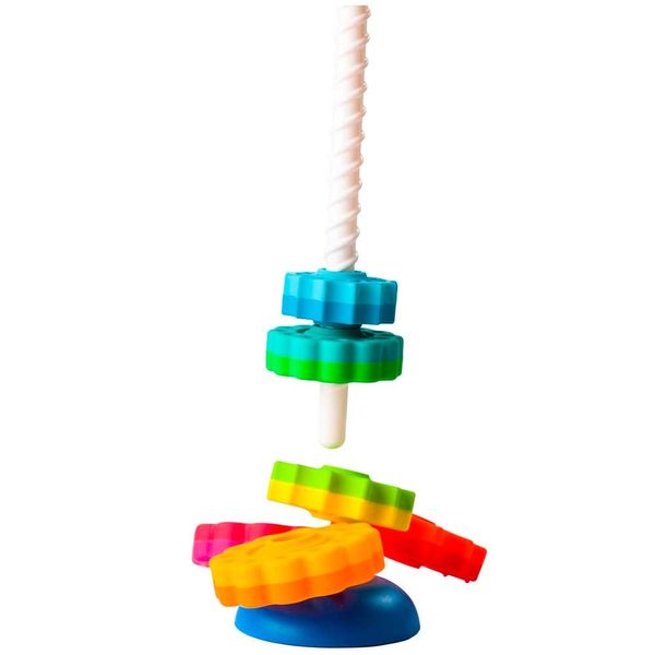 Пірамідка гвинтова тактильна Fat Brain Toys SpinAgain (F110ML) F110ML фото