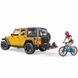 Іграшка Bruder Джип Jeep Rubicon з фігуркою велосипедиста на гірському байку (02543) 02543 фото 2