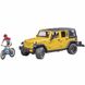 Іграшка Bruder Джип Jeep Rubicon з фігуркою велосипедиста на гірському байку (02543) 02543 фото 1