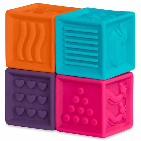 Розвиваючі силіконові кубики Battat ПОЛІЧИ! (BX1002Z) BX1002Z фото