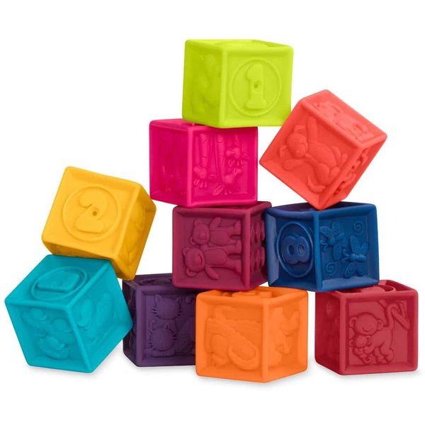 Розвиваючі силіконові кубики Battat ПОЛІЧИ! (BX1002Z) BX1002Z фото