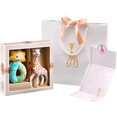 Подарунковий набір для новонародженого з брязкальцем Жирафа Софі, Sophie la girafe (Vulli) (000002) 000002 фото