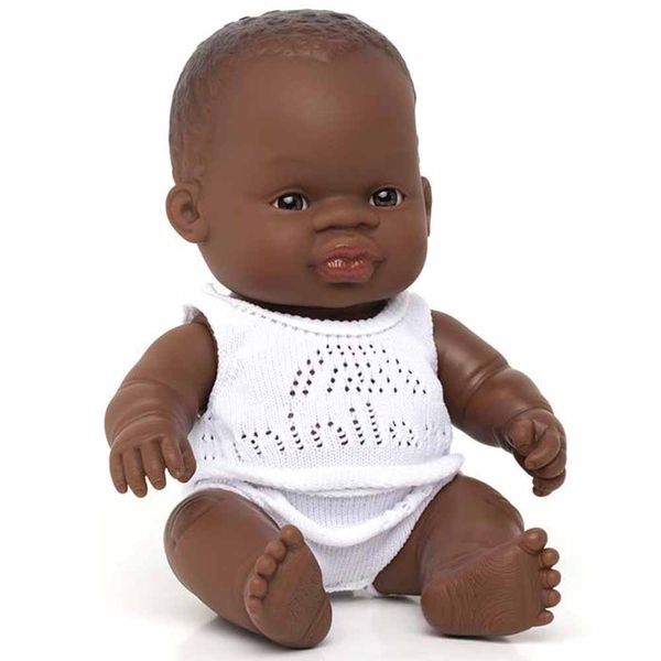 Лялька-пупс Miniland анатомічна, 21см, дівчинка-африканка (31124) 31124 фото
