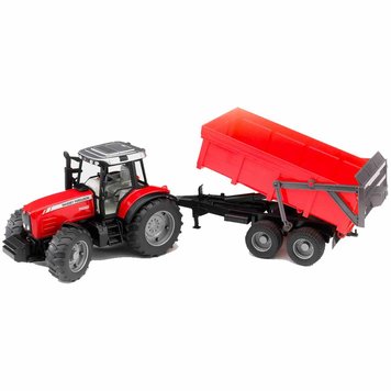 Іграшка Bruder трактор Massey Ferguson 7480 з причепом, М1:16 (02045) 02045 фото