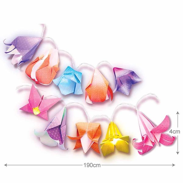 Набор для создания гирлянды из оригами 4M Цветы (00-04725) 00-04725 фото